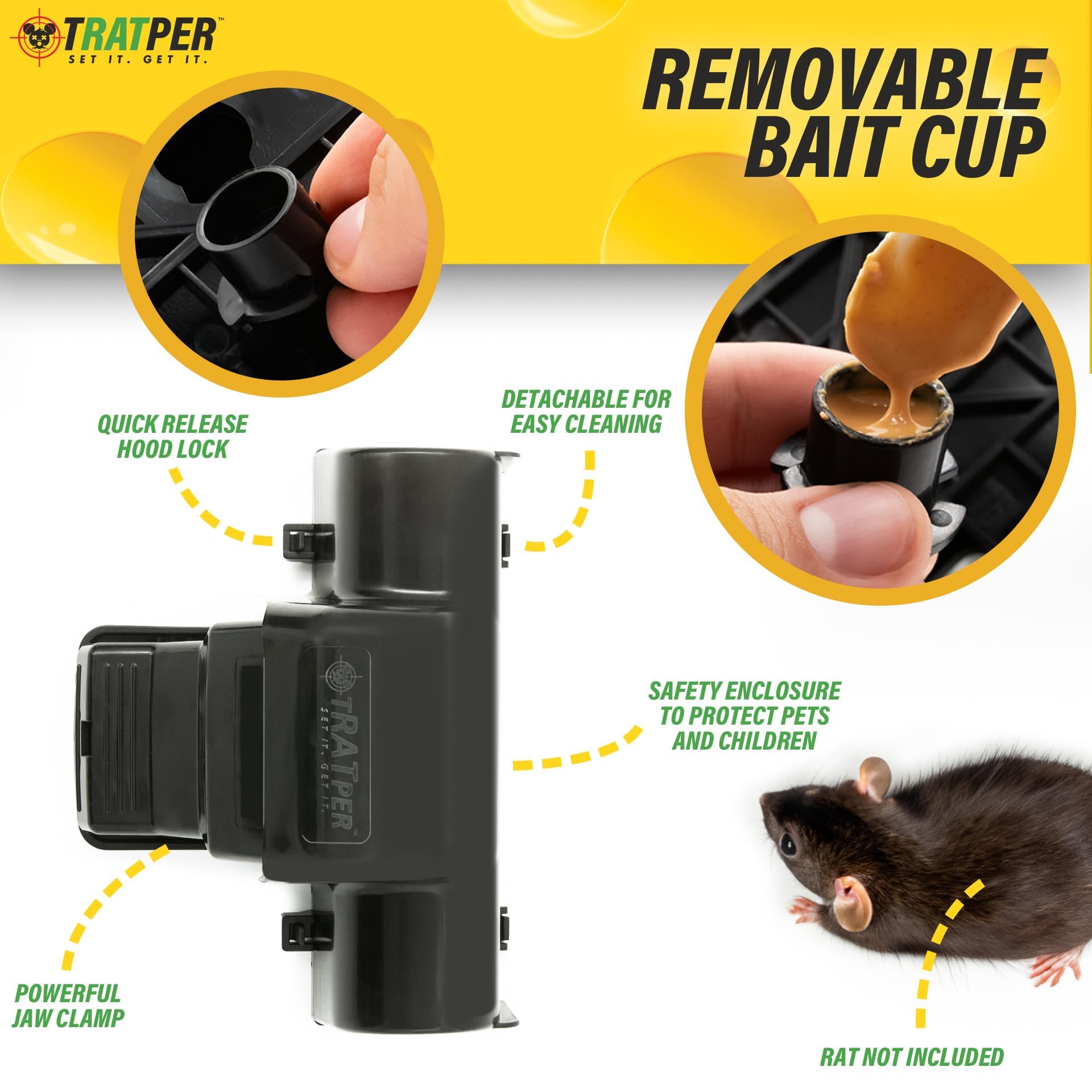 TRATPER close-up of trigger pad showing sensitive response