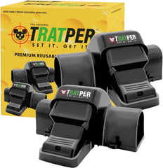 TRATPER front view of closed covered trap shows discreet safety