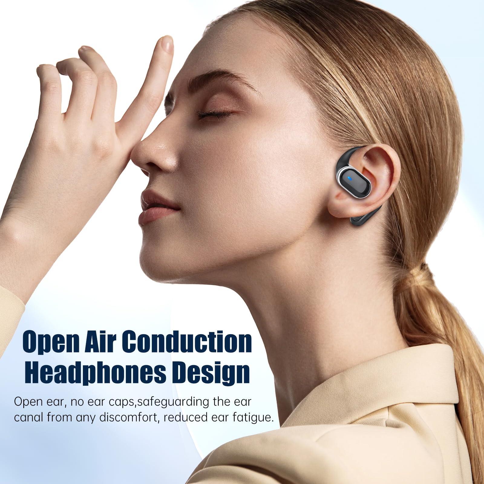 TRAUSI earbuds with water droplets illustrating IPX7 protection