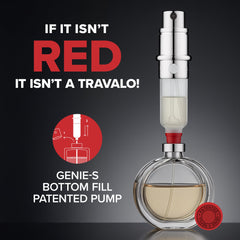 Close-up of Travalo nozzle highlighting HD mist consistency benefit