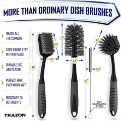 Trazon close-up of reinforced bristles demonstrating powerful corner cleaning