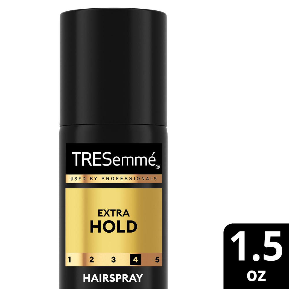 TRESemmé cans staged in travel scene showing reliable styling away