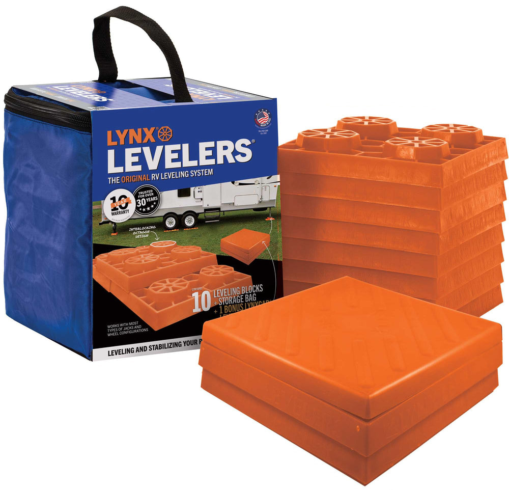 Tri-Lynx front view of 11-pack showing blocks and bag for organized storage