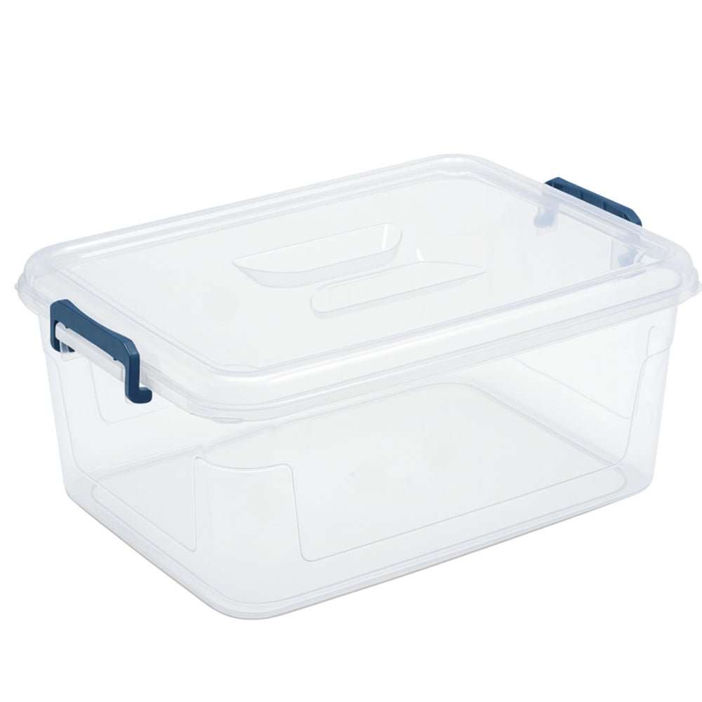 Tribello clear bin front view showing clean storage and visibility