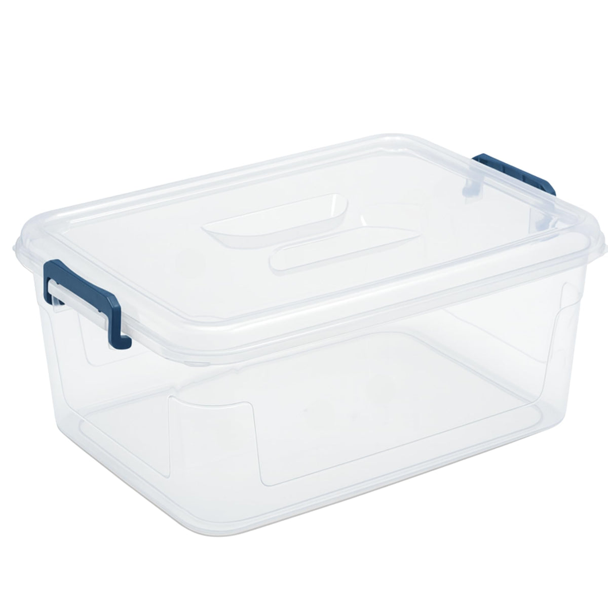Tribello clear bin front view showing clean storage and visibility