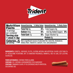 Trident open single pack with pieces visible for grab-and-go freshness