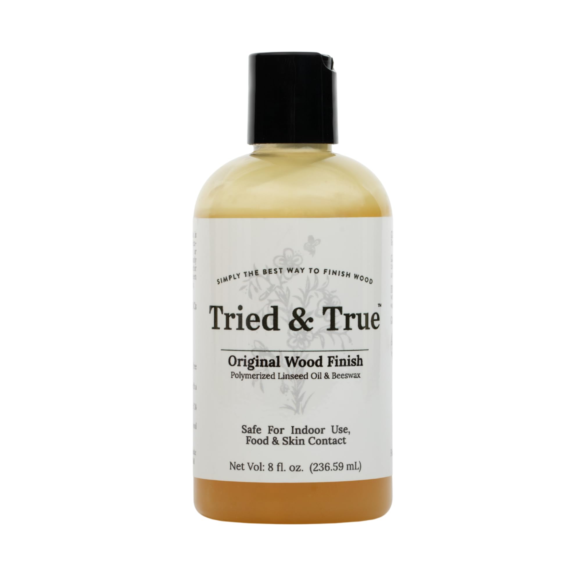 Tried & True tin front 8oz showing product label and compact size benefit