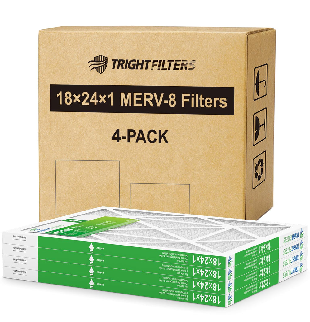 TRIGHTFILTERS front view of 4-pack box showing product and value