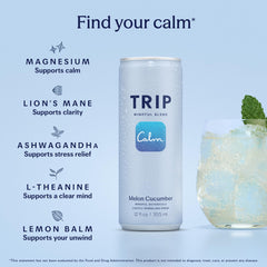 TRIP poured over ice showing refreshing serve and crisp cooling benefit