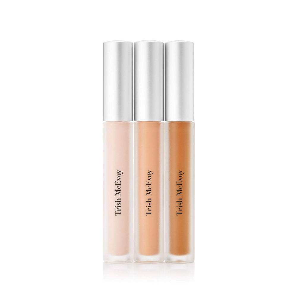 Trish McEvoy application triangle demo illustrating targeted brightening