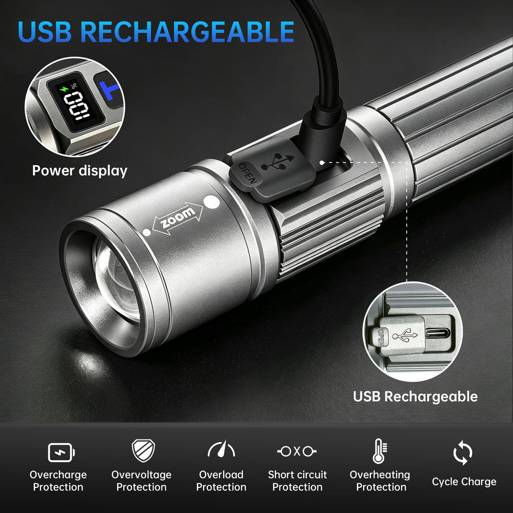 TrixHub flashlight wide flood beam lighting a large area for campsite tasks