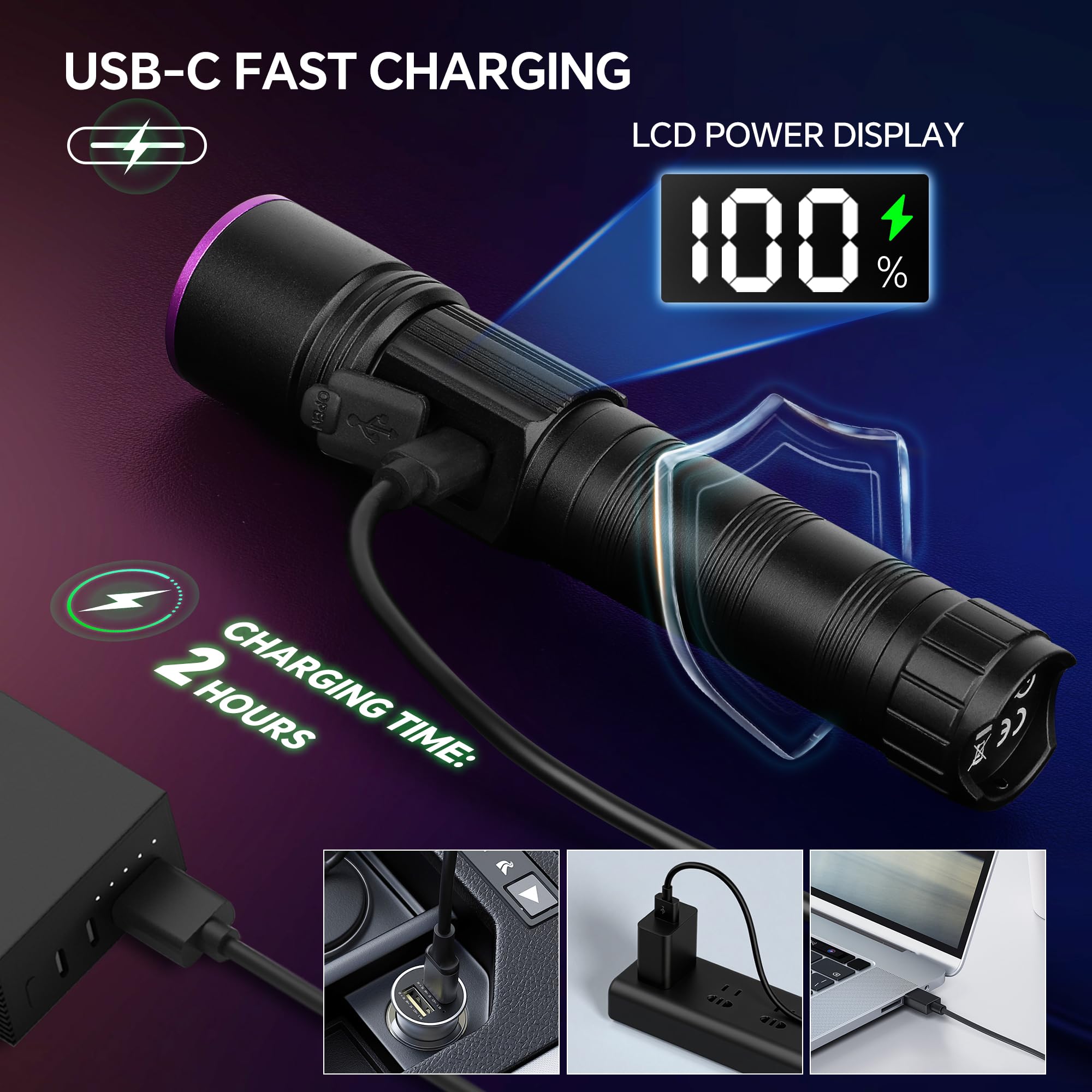 TrixHub flashlight in hand to show scale and portable ergonomic benefit