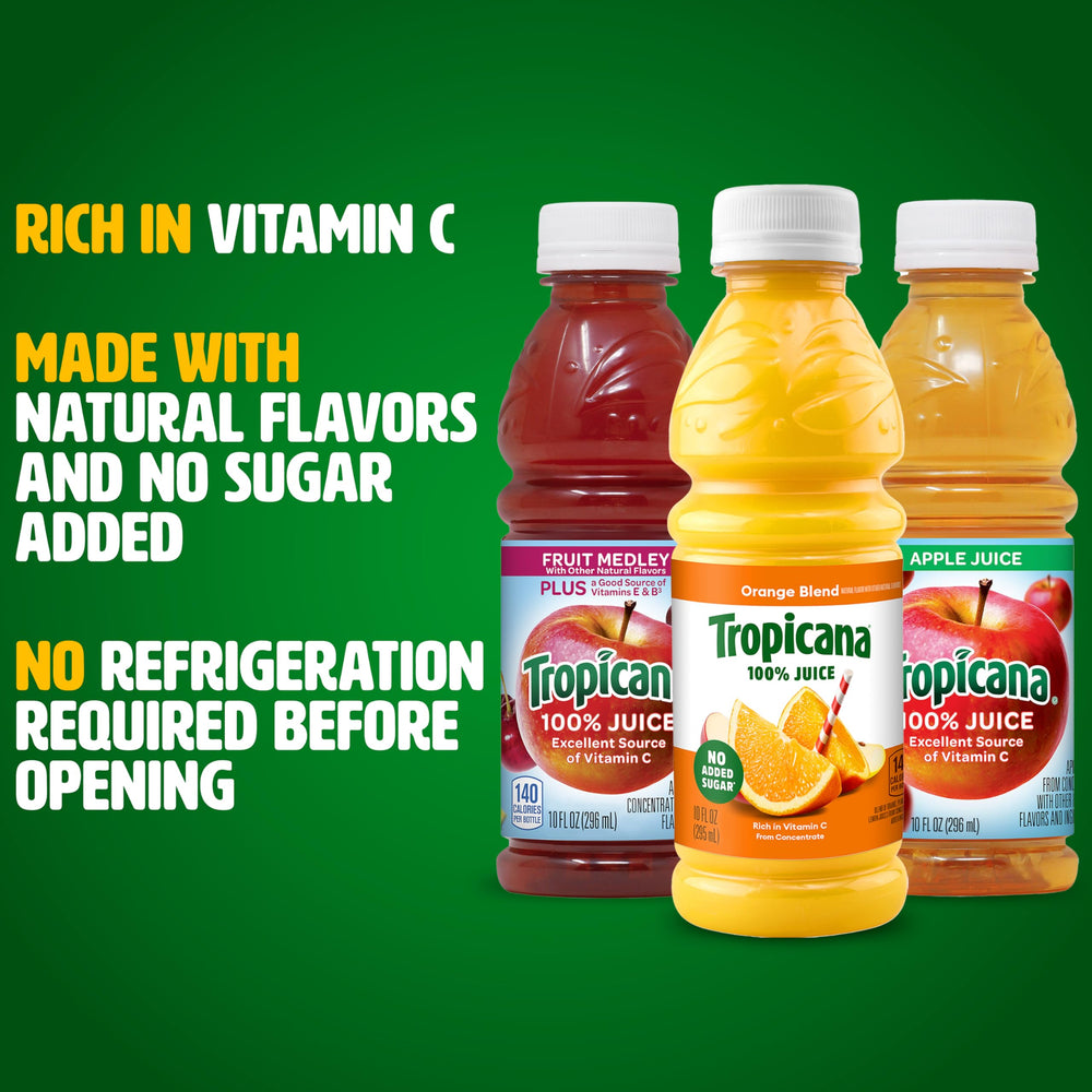 Tropicana bottles inside a lunchbox illustrating convenient portability