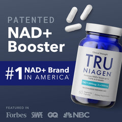 TRU NIAGEN open bottle with daily serving visible for easy routine