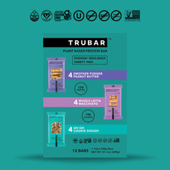 TRUBAR Cookie Dough bar cross-section showing soft, dough-like interior