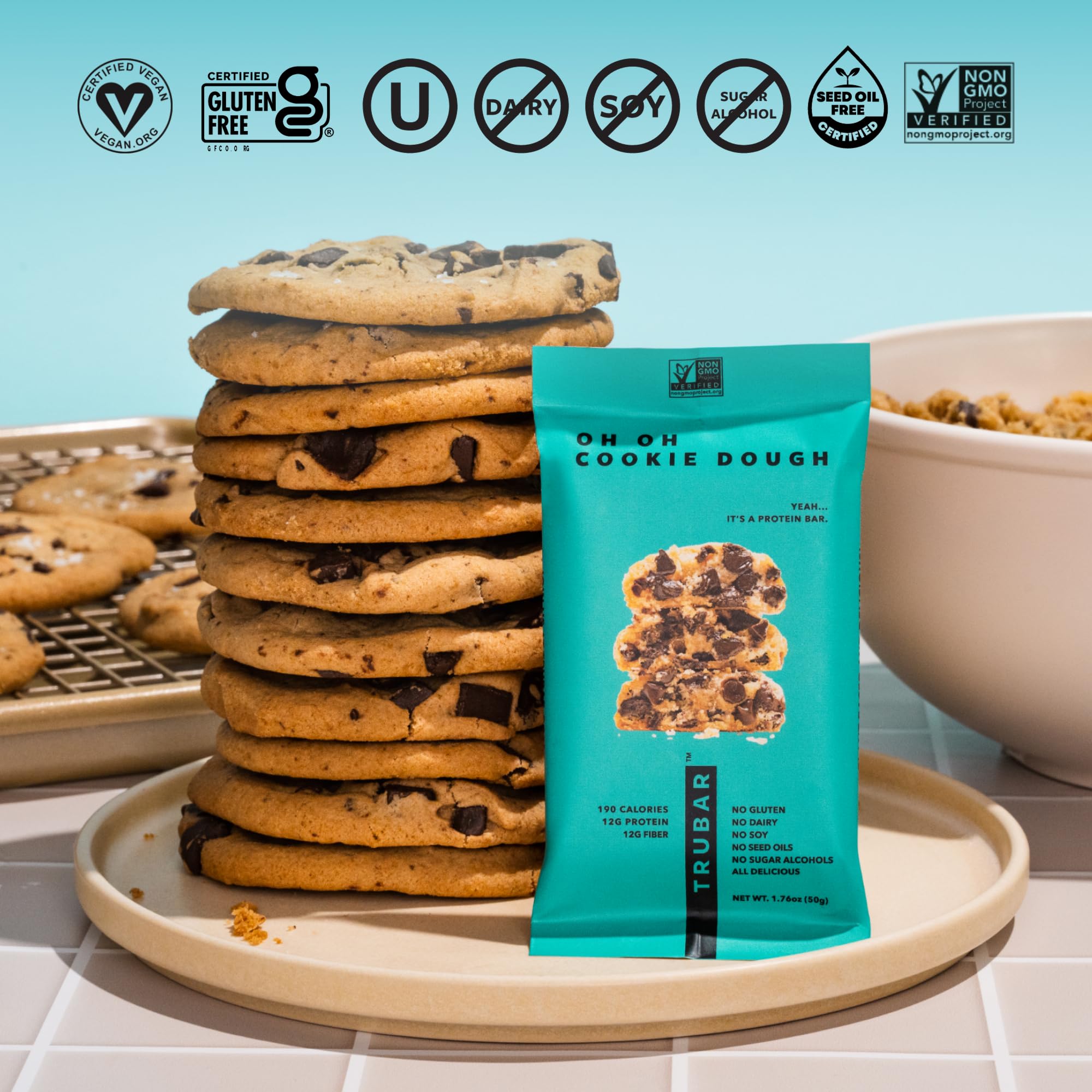 TRUBAR nutrition label and ingredient list close-up for transparent ingredient benefits