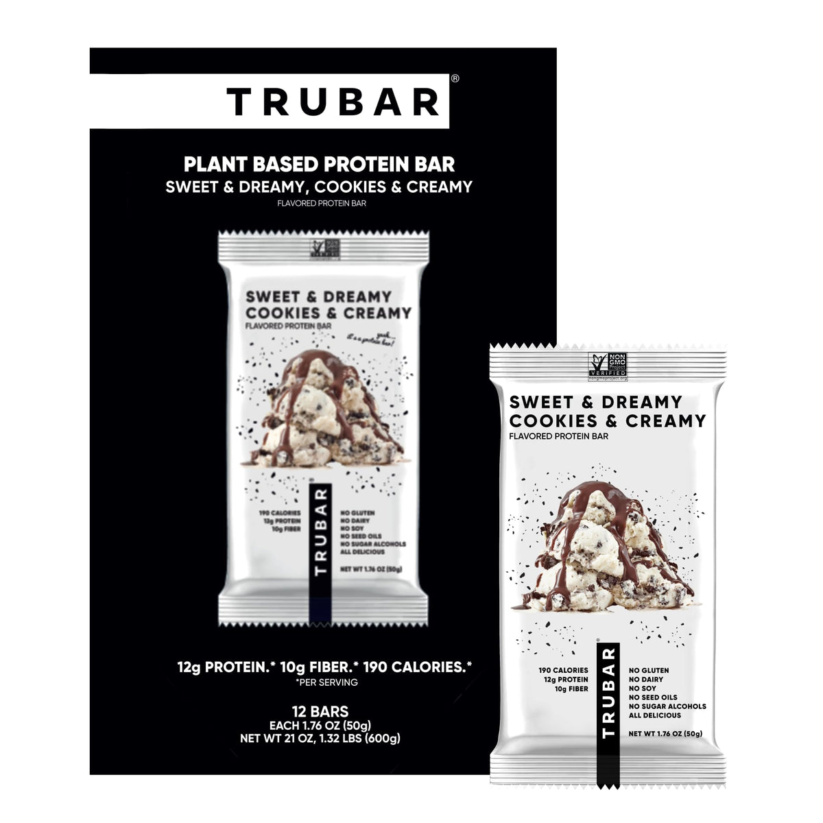 TRUBAR front packaging showing Sweet & Dreamy flavor and benefits