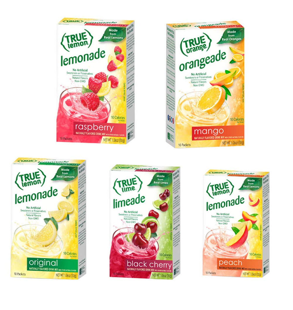 True Citrus front packaging showing assorted flavors and convenience