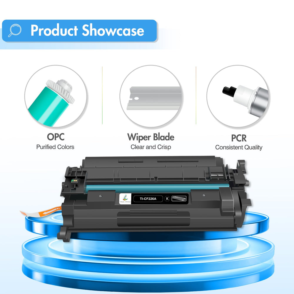 TRUE IMAGE packaging contents laid out showing two cartridges and quick start benefit