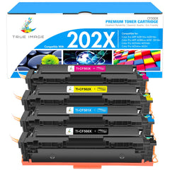TRUE IMAGE front packaging of 202X 4-pack showing all cartridges and benefits