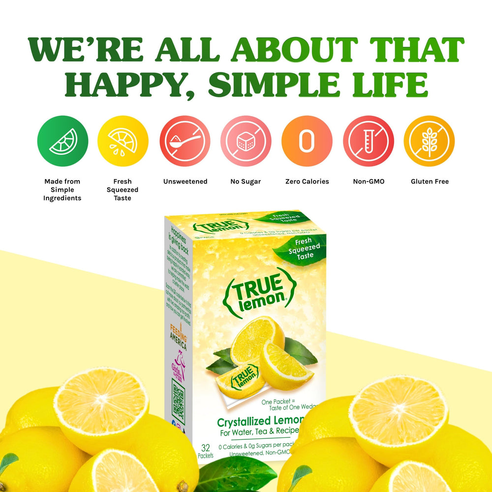 True Lemon sprinkled on salad, brand adds bright seasoning without salt