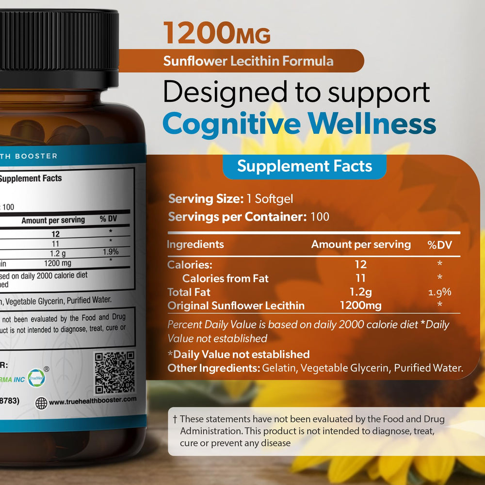 TRUEMED bottle open with softgels spread for visual dosing clarity and convenience
