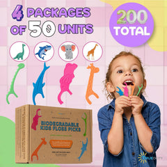 Trueocity four animal designs displayed to boost kids' flossing engagement