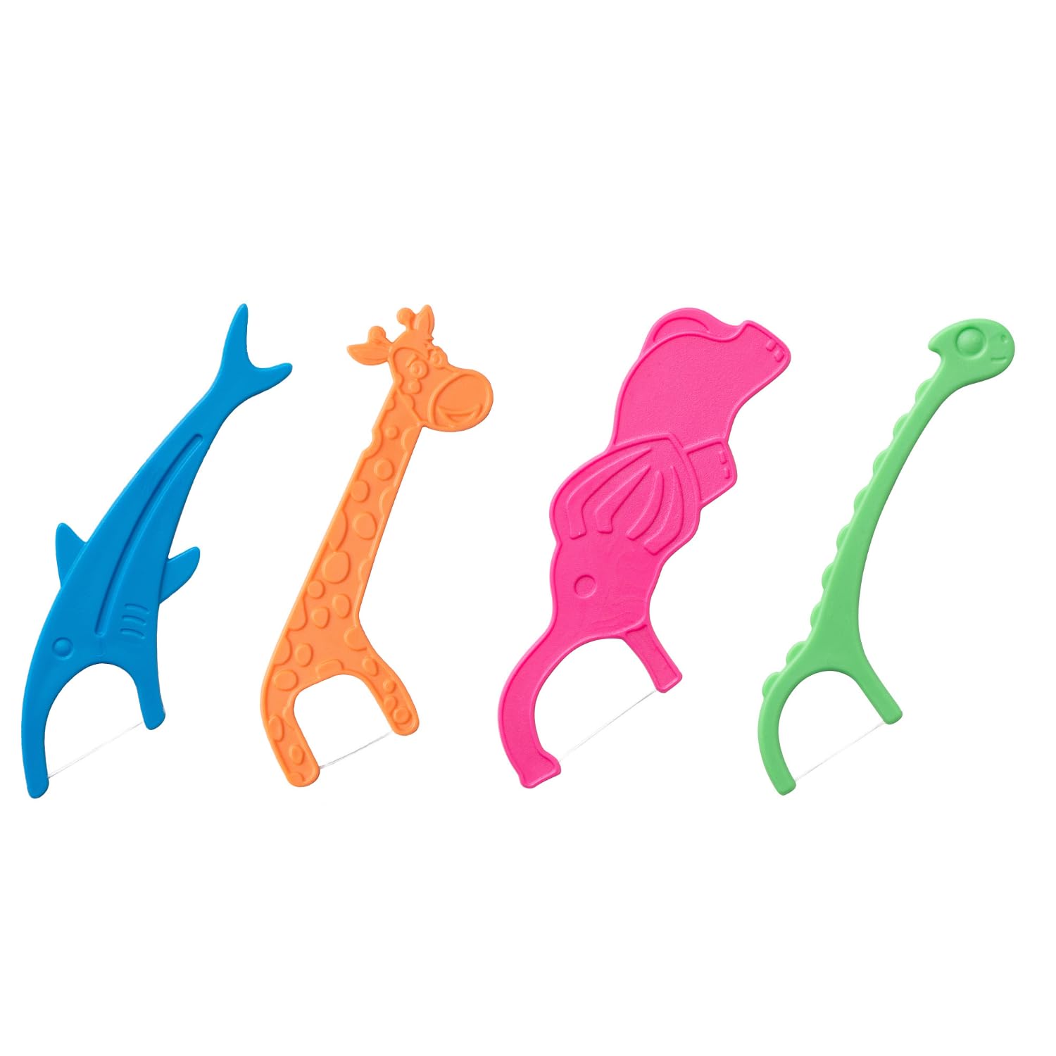 Trueocity in-hand scale comparison illustrating child-sized, easy-to-hold flossers