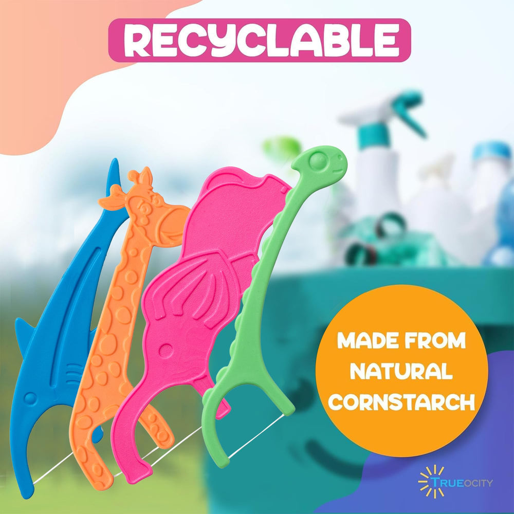 Trueocity bonus stickers included to encourage consistent flossing habits