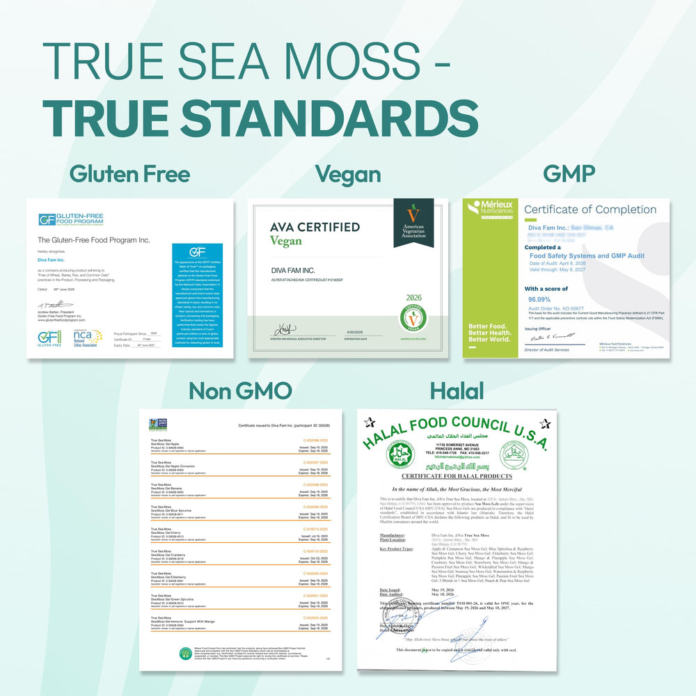 TrueSeaMoss close-up of gel texture, displays smooth blend and mixing ease