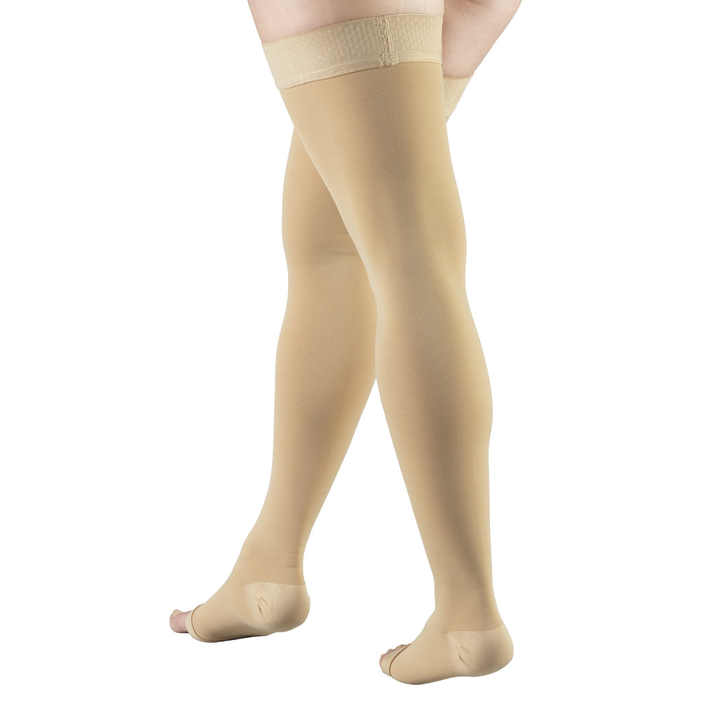 Truform stocking held by hand to show true size and scale
