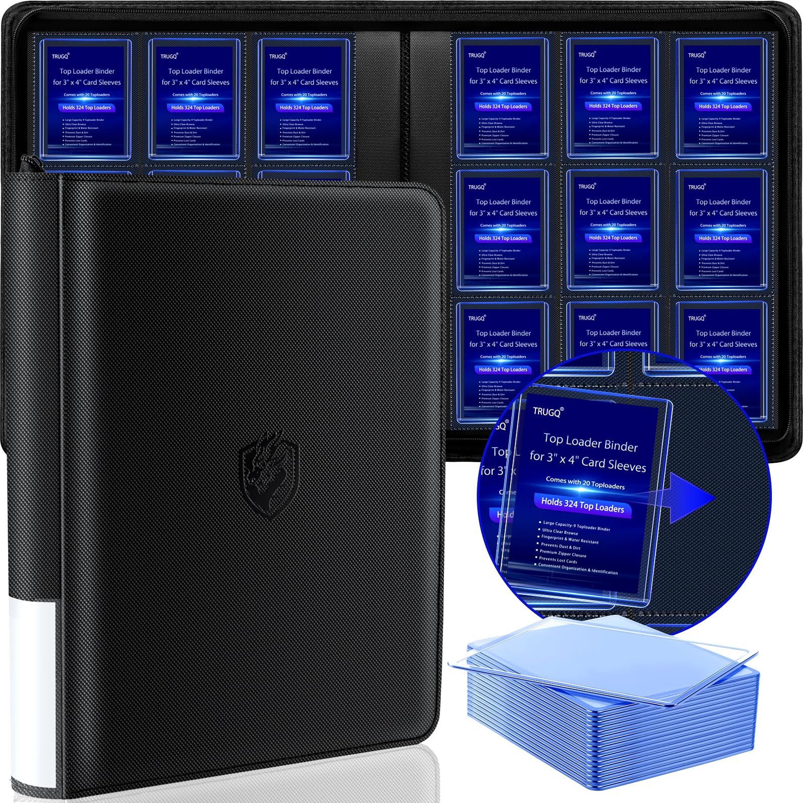 TRUGQ front cover PU leather protects cards and looks professional