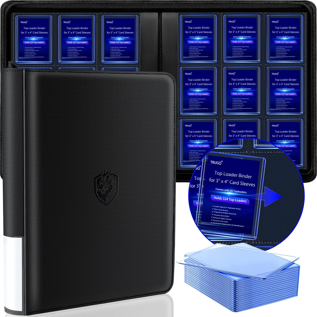 TRUGQ front cover PU leather protects cards and looks professional