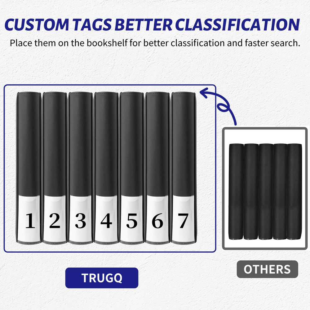 TRUGQ next to standard cards to show real-world size and capacity