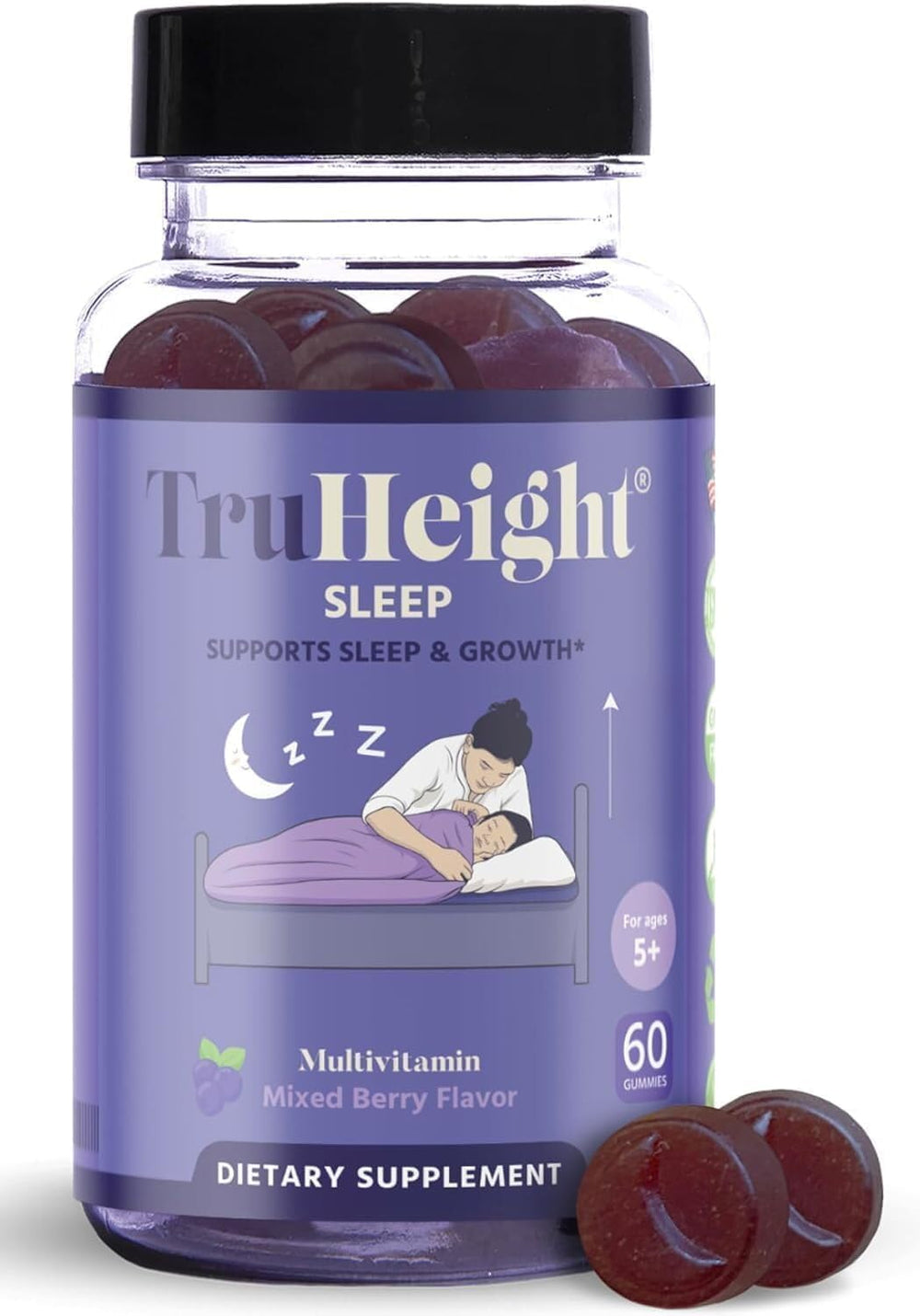 TruHeight front packaging showing mixed berry flavor and benefits