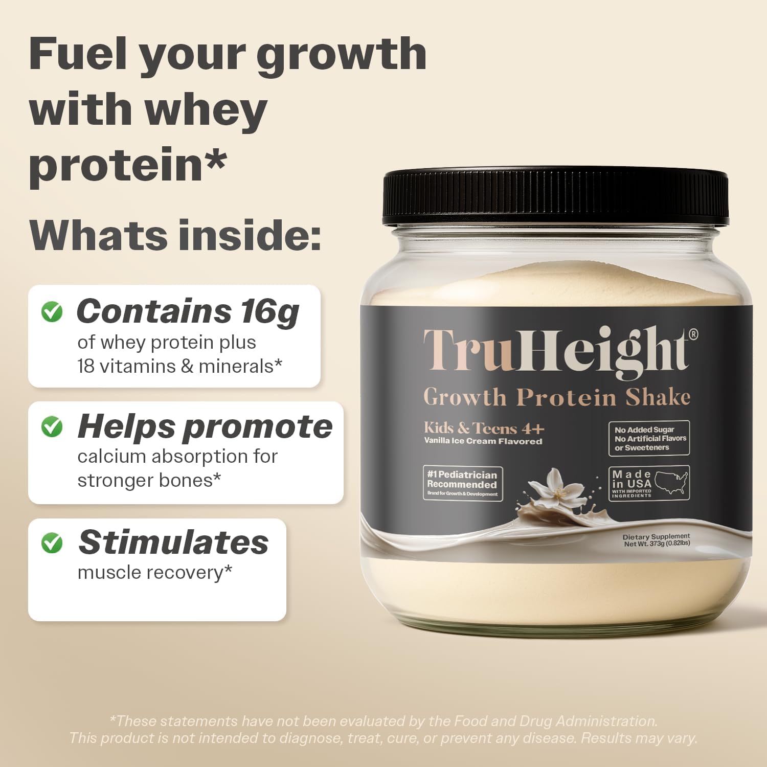 TruHeight scoop measuring protein for consistent servings