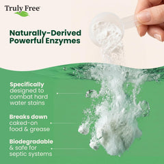 Truly Free powder texture close-up showing fine granules for fast dissolving