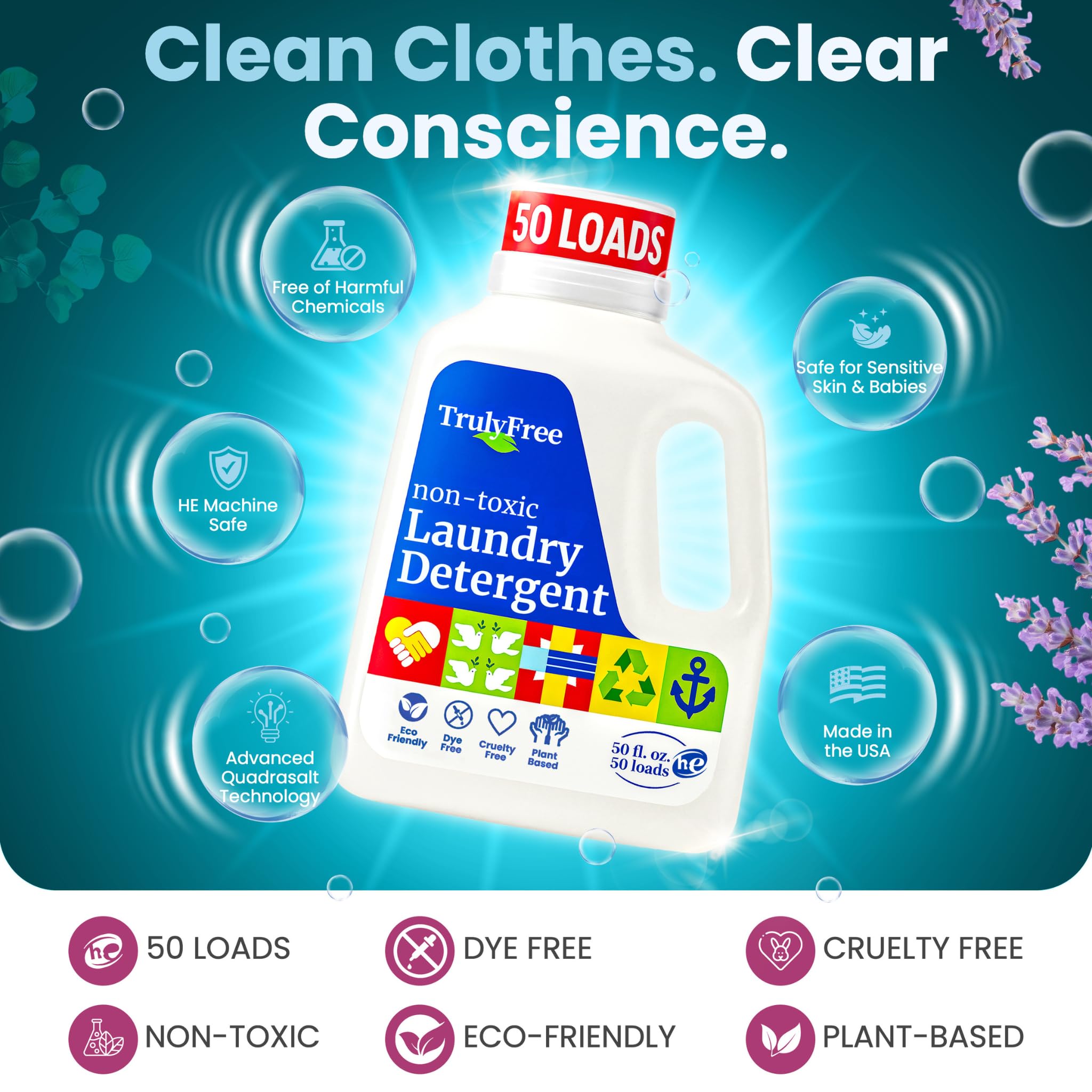 Truly Free close-up showing powder-to-liquid clarity for gentleness