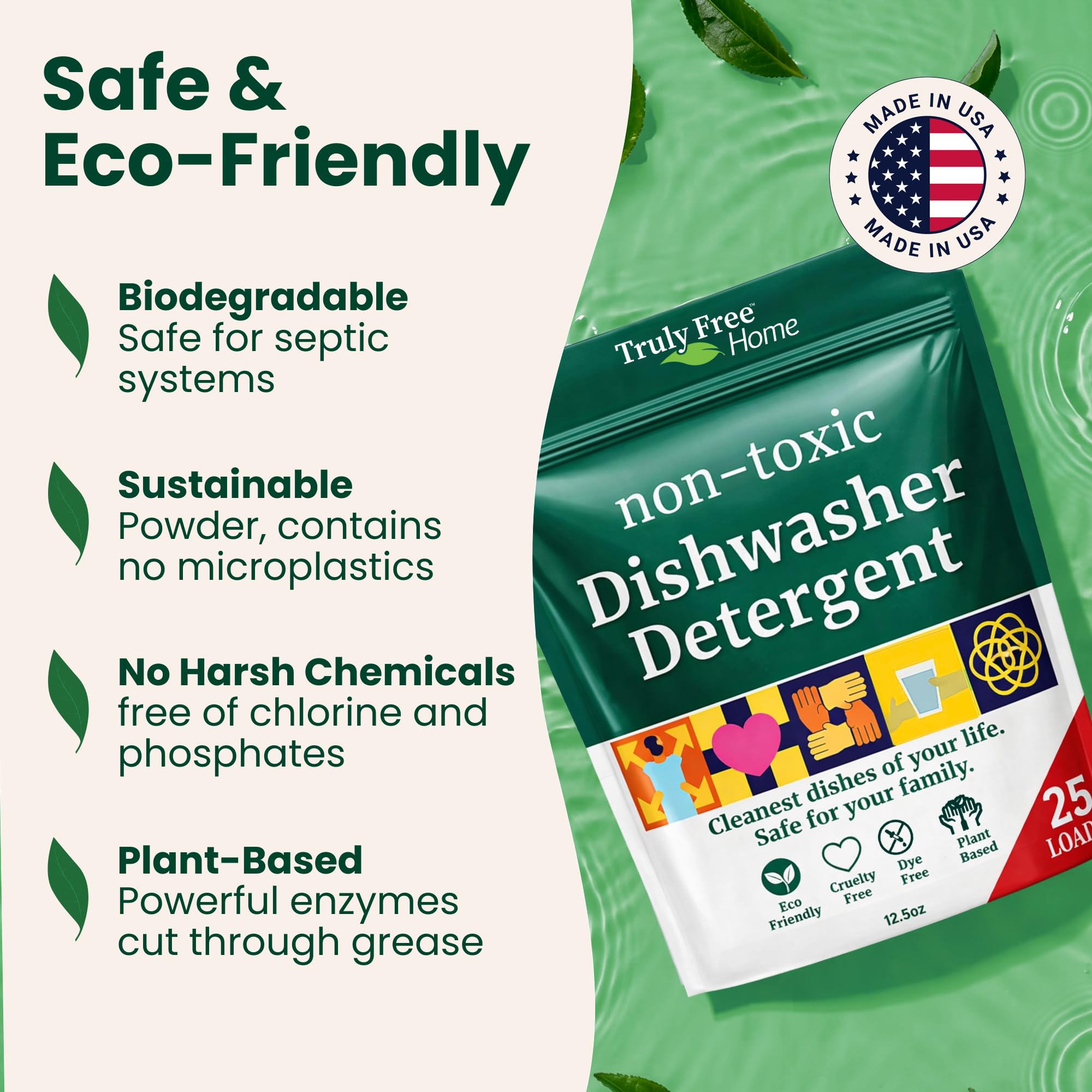 Truly Free resealable pouch detail preserving freshness and preventing clumps