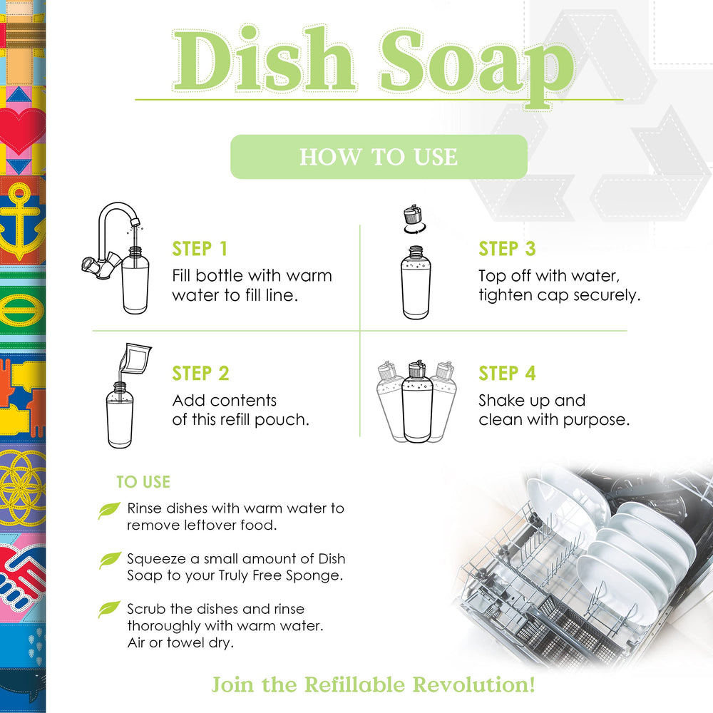 Truly Free 16 fl oz bottle beside everyday items to show compact size and value