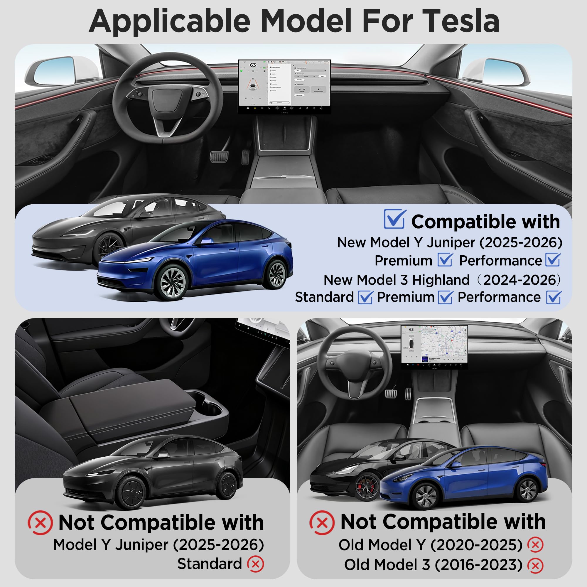 TSLDRV lifestyle shot inside Tesla showing organized console and convenient reach