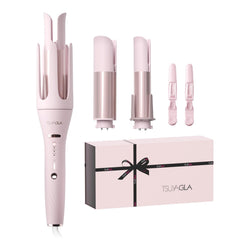 TSUYAGLA front view of curling iron showing sleek design and easy handling benefit