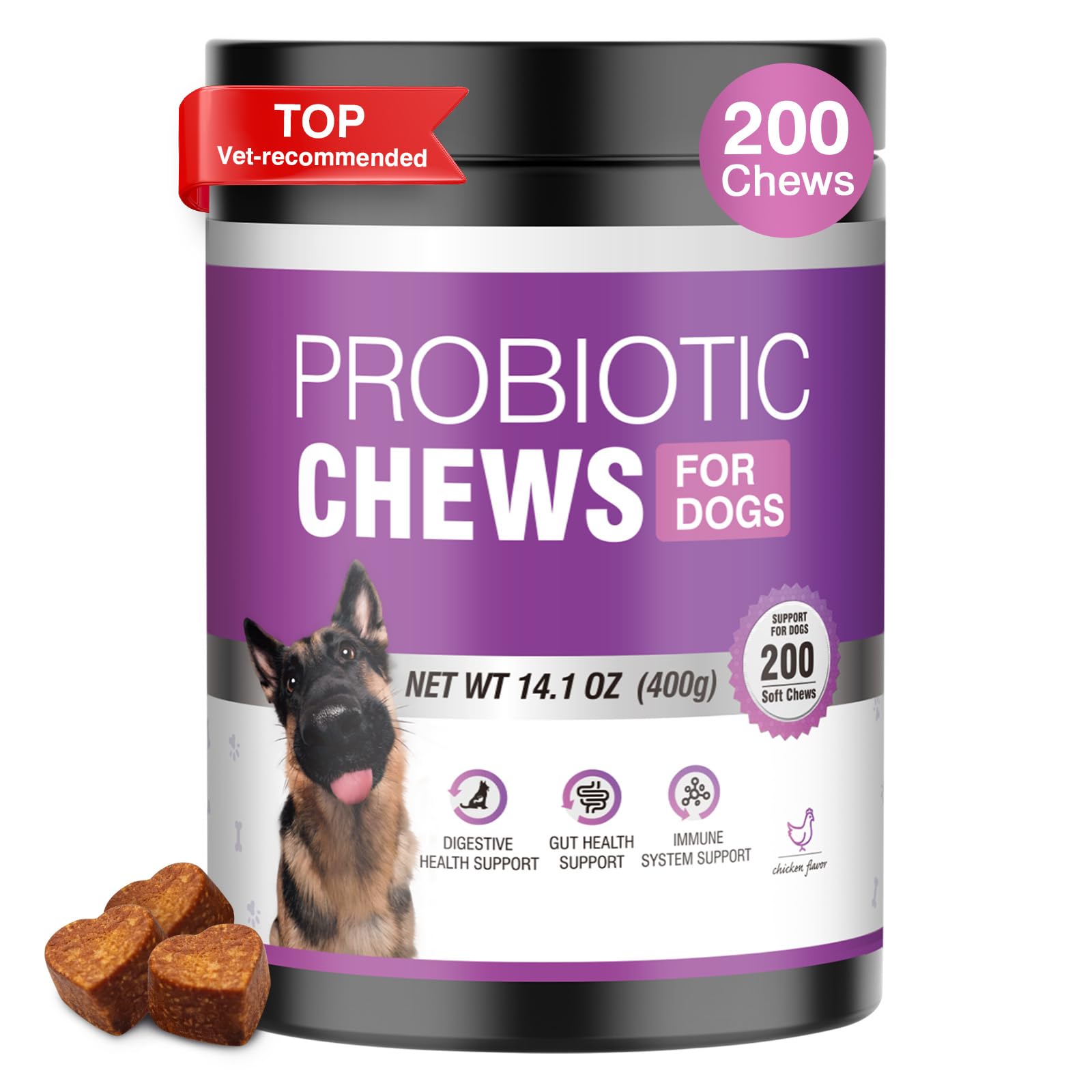 TTLXRL front packaging showing 200-count probiotics and benefits