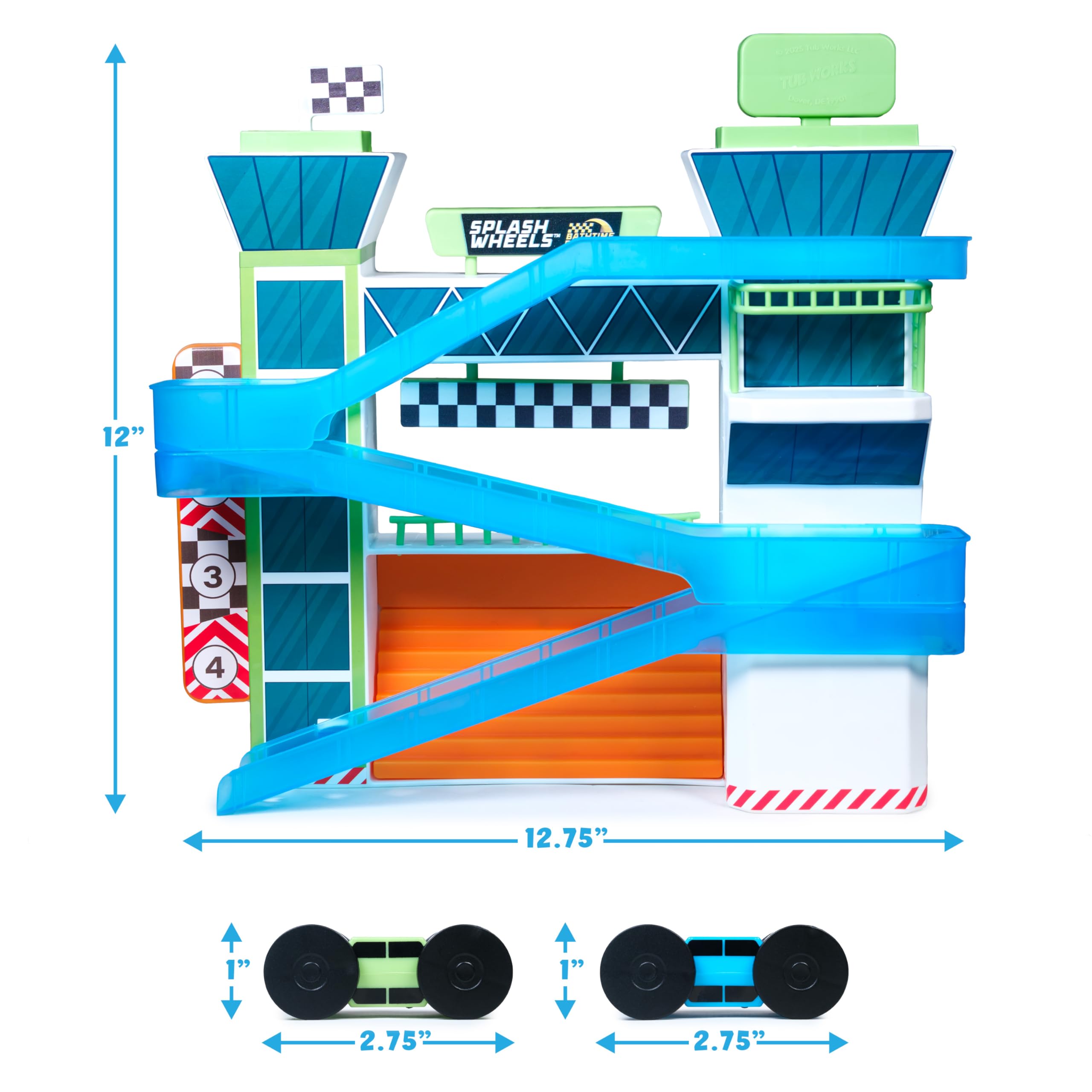 Tub Works two cars flashing different colors showing multicolor change benefit