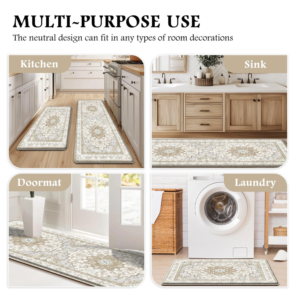 tubeamin mat near stove illustrating waterproof surface resisting spills