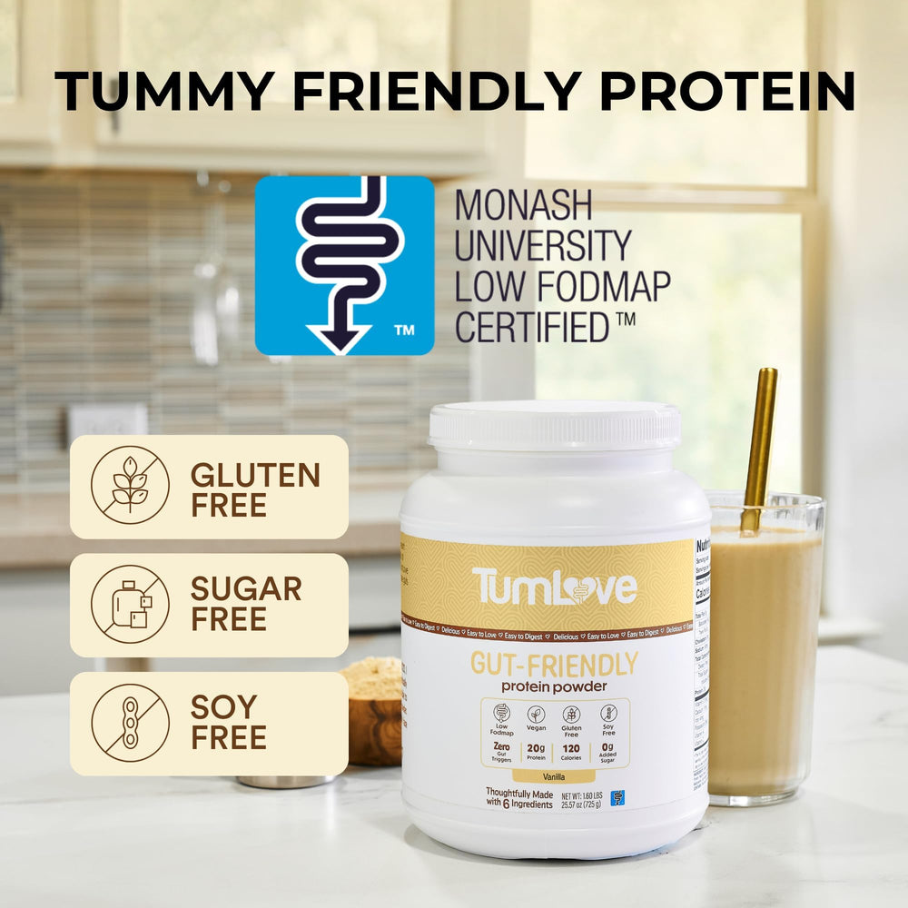 TumLove powder texture close-up highlighting smooth blend for easy mixing