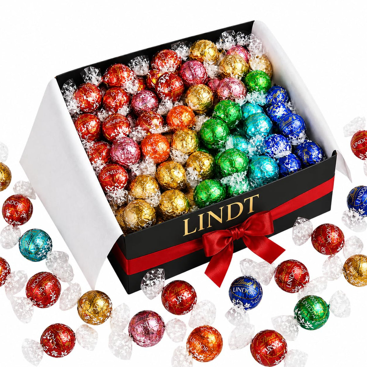 Tundras front-facing gift box of 60 truffles showing assortment and premium look