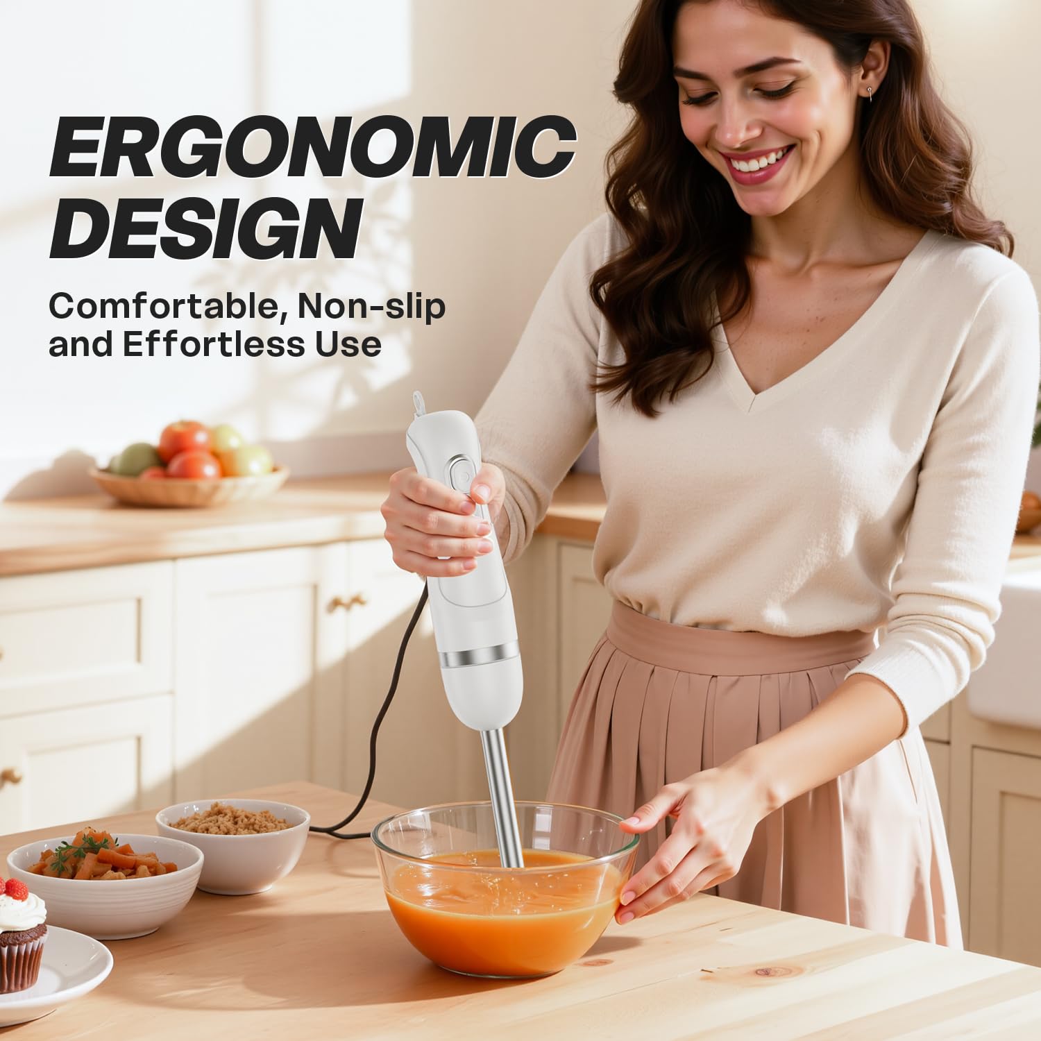 turelar blending in a pot demonstrating quick soup emulsifying