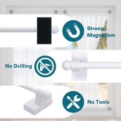 Turquoize extended and collapsed rods side-by-side, showing adjustable length advantage