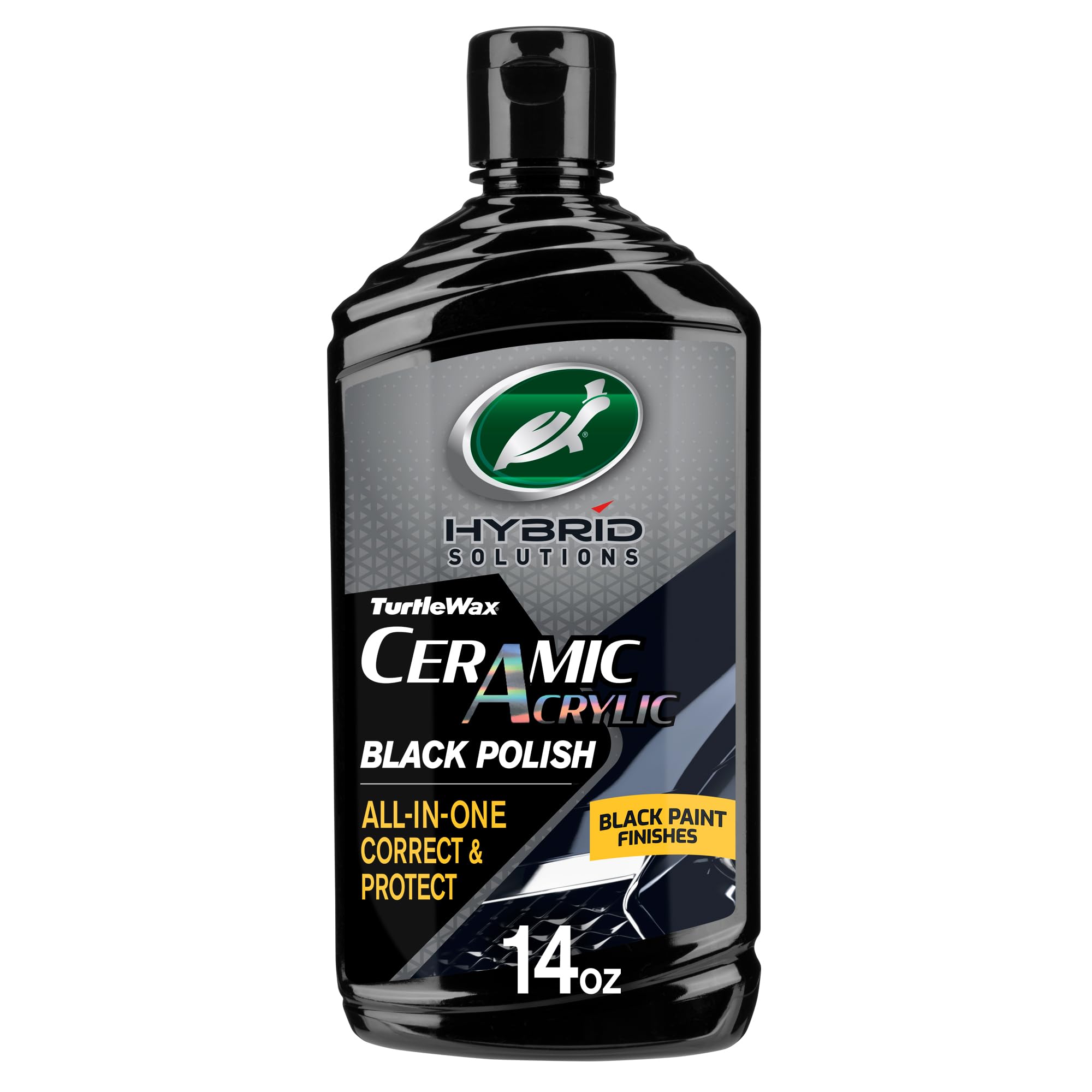 Turtle Wax front jar showing label and 14 oz size benefit of clear identification